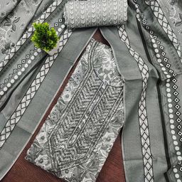 Maroosh Floral Embroidered Sequinned Pure Cotton Unstitched Dress Material-image-78