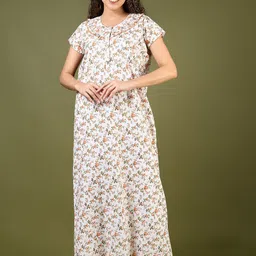 V-Mart Printed Maxi Nightdress-image-31