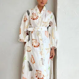 Routes by All About You Floral Print Flared Sleeve Linen Maxi Dress-image-71
