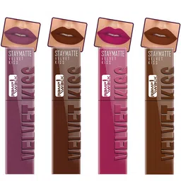 Ramp Walk Velvet Kiss Set Of 4 Matte Liquid Lipstick- 3.5ml Each- Shade- 6 - 7 - 8 - 11-43