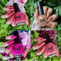 MI FASHION Set Of 4 Ultra High Glass HD 3D Shine Long Lasting Nail Polish 60ml-image-61