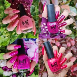 MI FASHION Set Of 4 Ultra High Glass HD 3D Shine Long Lasting Nail Polish 60ml-50