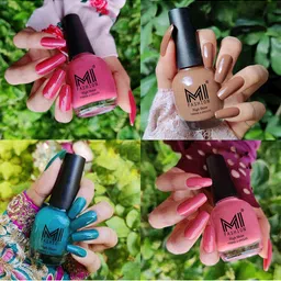 MI FASHION Set Of 4 Ultra High Glass HD 3D Shine Long Lasting Nail Polish 60ml-58