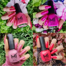MI FASHION Set Of 4 Ultra High Glass HD 3D Shine Long Lasting Nail Polish 60 ML-39
