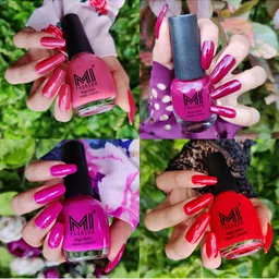 MI FASHION Set Of 4 Ultra High Glass HD 3D Shine Long Lasting Nail Polish 60ml-30
