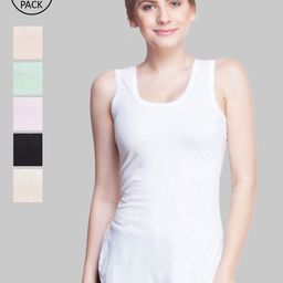 Dollar Missy Pack of 6  Combed Cotton Camisole MMBB-341#R3#S2-BLK-WH-SK-LO-LP-LG-PO6-image-43
