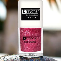 krayons Long Lasting Glitter Nail Paint - 5ml - Pink 96-30