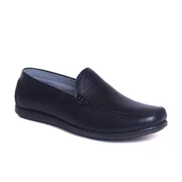 Zoom Shoes Men Black Textured Leather Slip-On Sneakers-image-57