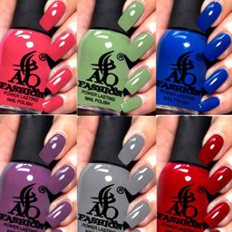 AQ FASHION Power Lasting Set Of 6 Quick Dry Glossy Nail Polish - 9 ml Each-image-35