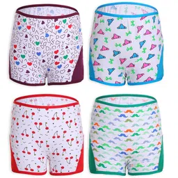SMARTERKIDS Girls Pack Of 4 Assorted Conversational Printed Shorts-image-3