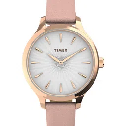 Timex Trend Women White Brass Dial & Pink Leather Straps Analogue Watch TW2V06700UJ-image-74