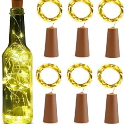 ENORMITY 6-Pcs Yellow & White Rice Shape Bulb String Lights-49