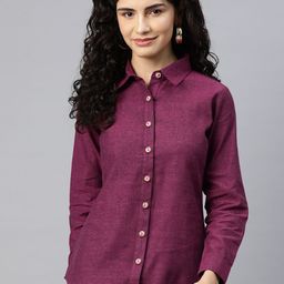 Cottinfab Solid Shirt Style Top-picture-55