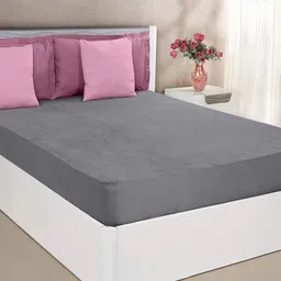 GADDA CO Grey Terry Breathable Mattress Protector-image-77