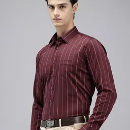 Van Heusen Slim Fit Vertical Stripes Formal Shirt-picture-31