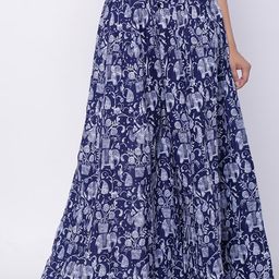 SOUNDARYA Blue Printed Palazzos-image-98