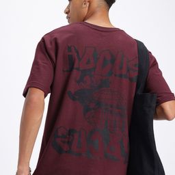 glitchez Graphic Grunge Oversize Drop-Shoulder T-shirt-image-96