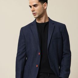 Mr.Bowerbird Solid Tailored Fit Casual Blazer-image-36