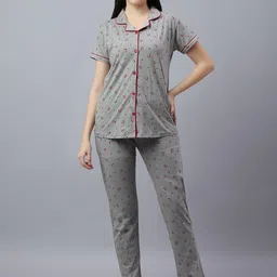 DZZO Women Printed Shirt & Pyjama Set-picture-39