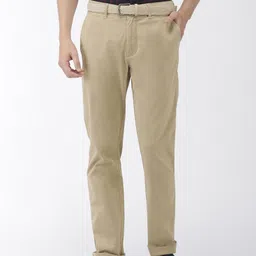 Celio Men Beige Slim Fit Solid Regular Trousers-image-74