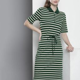 Tommy Hilfiger Striped T-shirt Midi Dress With Tie-up Detail-picture-17