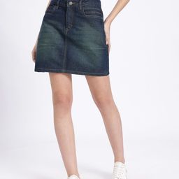 glitchez Minimalist Muse Washed Mini Denim Skirt-image-15