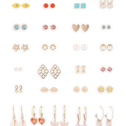 Zaveri Pearls Set Of 25 Contemporary Studs Earrings image 3