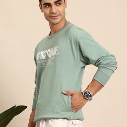 Mast & Harbour Typography Printed Sweatshirt with Insert Pockets image 5