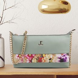 Mochi Green Floral Swagger Sling Bag-39