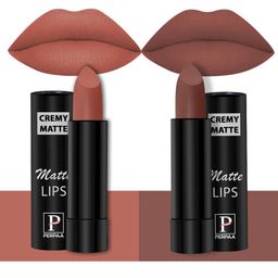 PERPAA Set Of 2 Creamy Matte Bullet Lipstick - 3.5g Each - Caramel 62 - Nude Brown 111-image-29