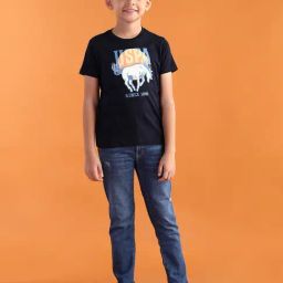 US Polo Kids Boys Navy Cotton Graphic T-Shirt-picture-23