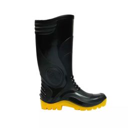 Hillson Safety Gumboot PVC Yellow & Black 33 cm (13 inch) Height Size UK9, SHERPA Yellow-16