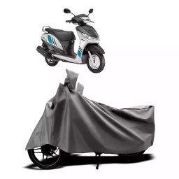 Auto Pearl Two Wheeler Cover with Bag for Yamaha Alpha, Silver-image-64
