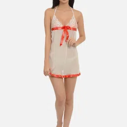 Mod & Shy White Lace Babydoll With G String image 4