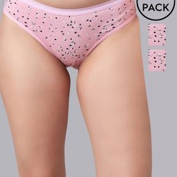 SIMOH Pack Of 3 Printed Mid-Rise Basic Briefs - MB1107_Pink_Pink_Pink-picture-15