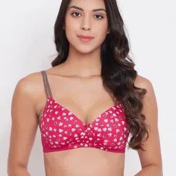 Clovia Red Non Wired Padded T-Shirt Bra-image-25