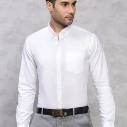 Ramraj White Regular Fit Solid Formal Shirt-image-90