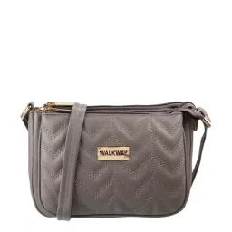 Walkway Grey Quilted Meduim Shoulder Handbag-7
