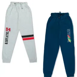 Todd N Teen Kids Grey & Blue Graphic Print Joggers (Pack Of 2)-image-30