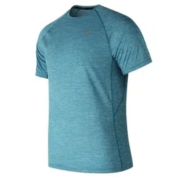 New Balance Blue Textured Sports T-Shirt-image-2