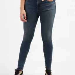 Levi's 710 Dark Blue Super Skinny Fit Lightly Washed Jeans-picture-38