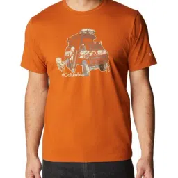 Columbia Men Orange Sun Trek Short Sleeve Graphic Tee-image-50