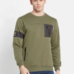 Octave Light Olive Regular Fit Sweatshirt-picture-29