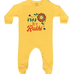 FFLIRTYGO Kids My First Rakhi Printed Cotton Full Sleeve Sleepsuit-image-75