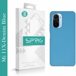 Sprig Liquid Silicone Back Cover for Mi 11X (Blue)-image-81