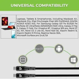 Ultraprolink UL1108 Zoom 100W Fast Charging Cable, USB Type C to C PD with 1.5m Long (Black) image 5