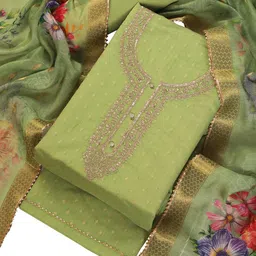 Riti Floral Embroidered Sequinned Unstitched Dress Material-image-8