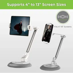 UltraProlink UM1085WHT Heavy Duty Table Top Stand for Tablets & Phones (White) image 2
