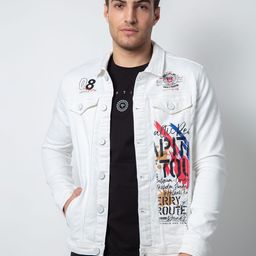 nostrum Men Cotton Crop Denim Jacket with Patchwork-image-13