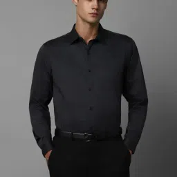 Allen Solly Black Cotton Slim Fit Printed Shirt-picture-45
